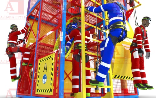 Учебно-тренировочный полигон СПАСАТЕЛЬ ПС15-02-5-02 от АЛЬФА ГРУПП для практических занятий на высоте и в замкнутом пространстве с применением средств индивидуальной защиты и стационарных анкерных систем.   Учебно-тренировочный полигон СПАСАТЕЛЬ ПС15-02-5-02 от АЛЬФА ГРУПП для практических занятий на высоте и в замкнутом пространстве с применением средств индивидуальной защиты и стационарных анкерных систем.